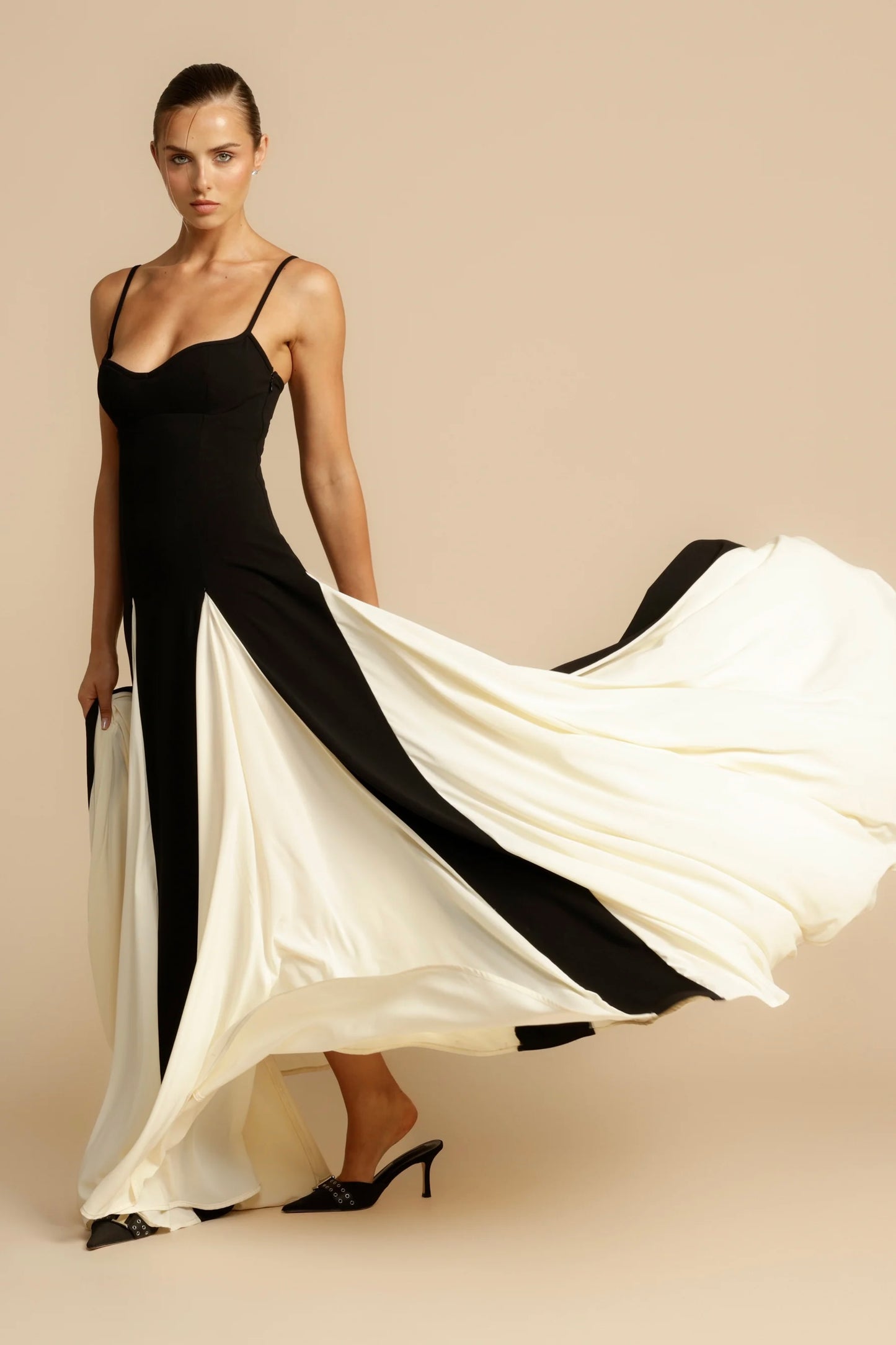 Mireille Pleated Maxi Dress